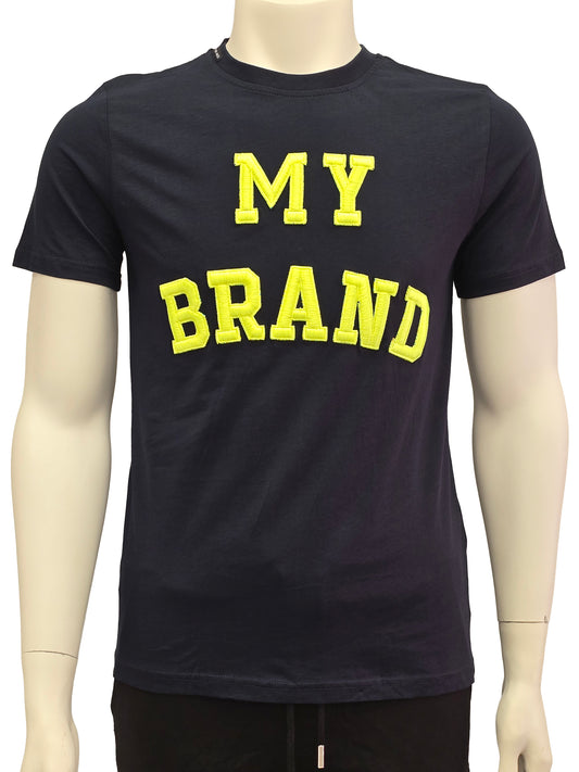 MY BRAND | T-Shirt VARSITY MB Yellow | Royal Navy