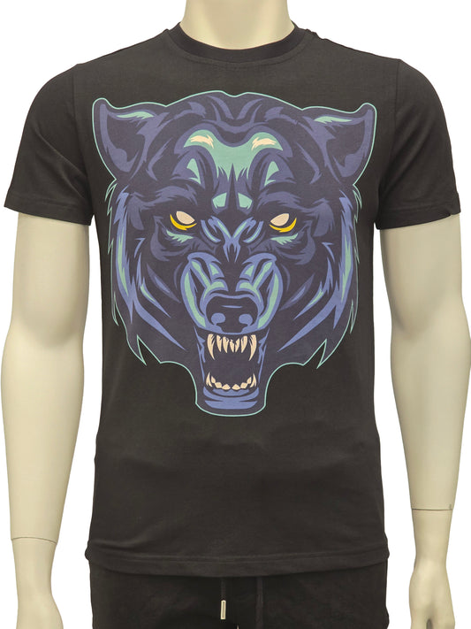 MY BRAND | T-Shirt WOLF ATTACK | Phantom Black